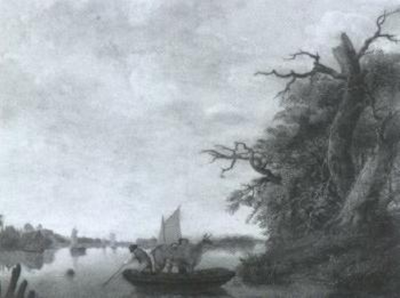 River landscape by Netherlandish School