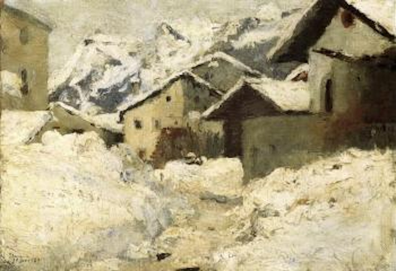 Stampa, winter by Giovanni Giacometti