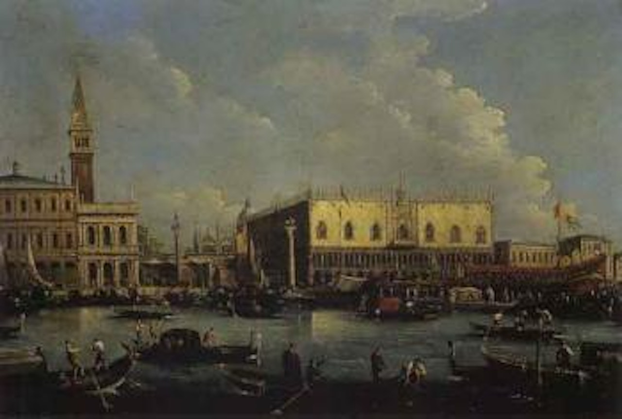 Le Bucentaure au Mole, le jour de l'ascension by Canaletto