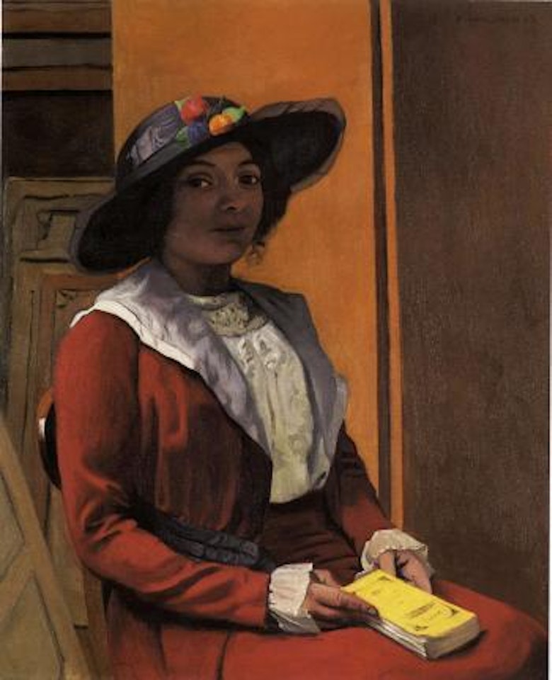 Black hat with pompons by Félix Vallotton