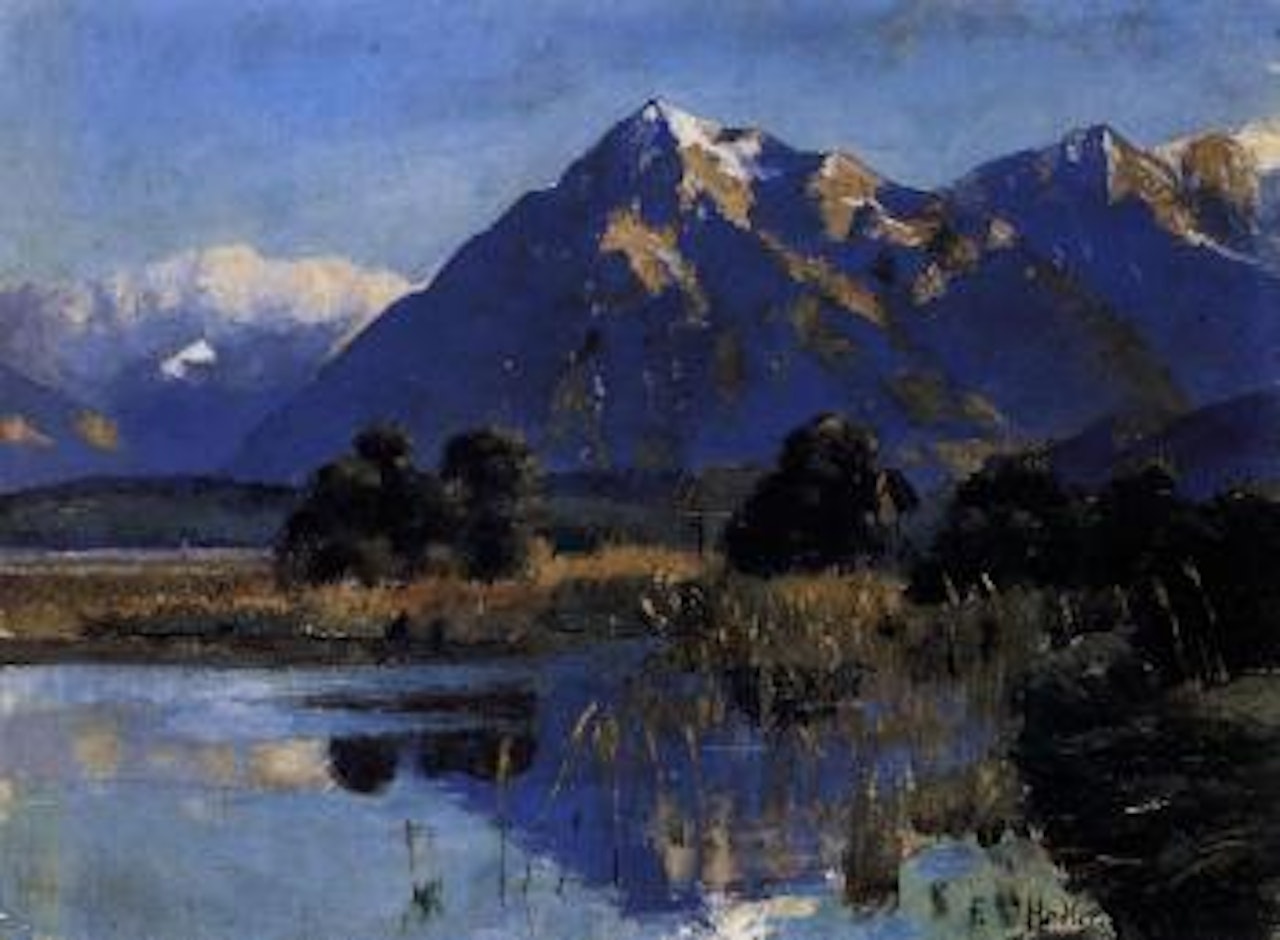Der Niesen von Gwatt aus by Ferdinand Hodler