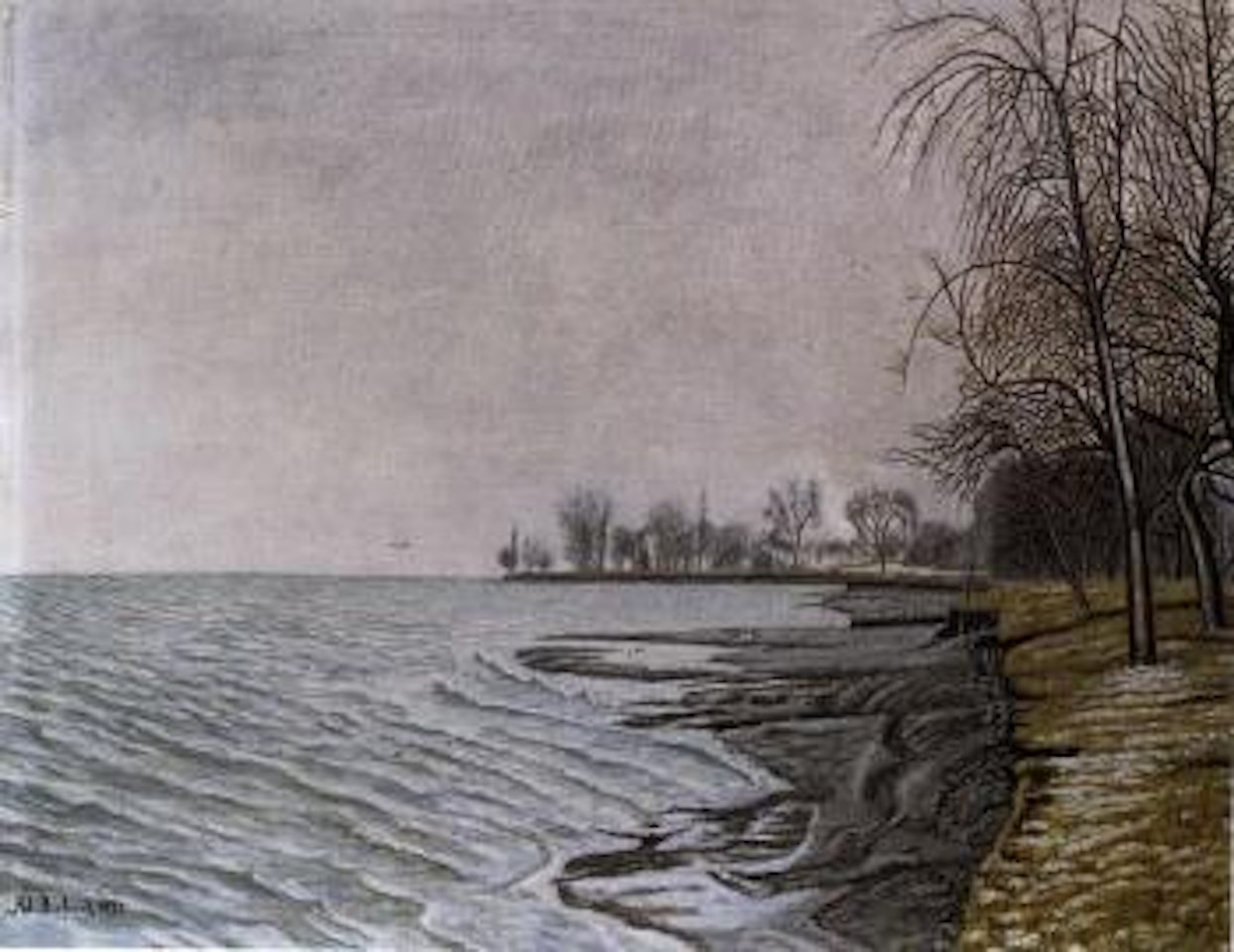 Lakeshore in March by Adolf Dietrich