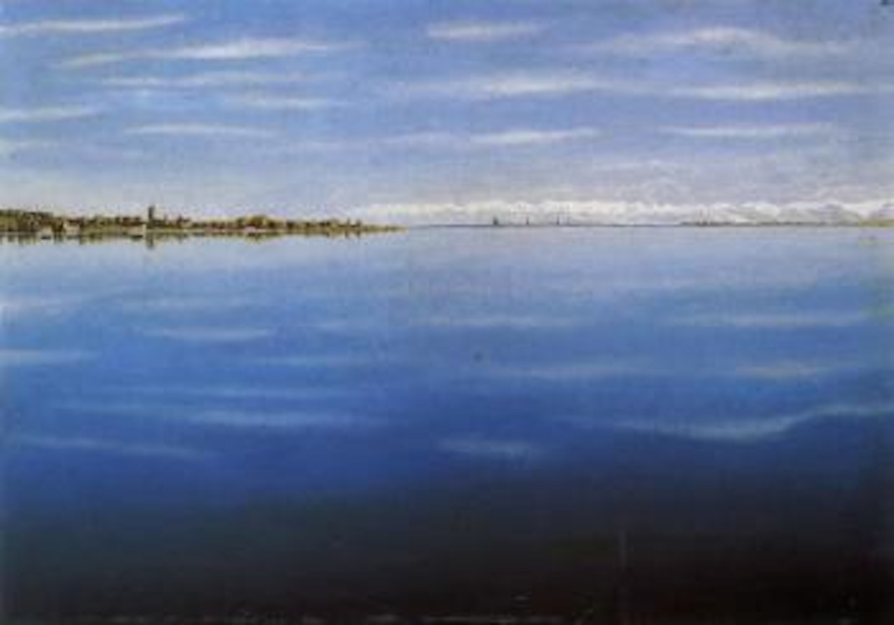 The deep blue of Lake Constance by Adolf Dietrich