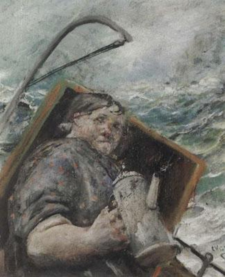 Trissa - pulley at work by Christian Krohg