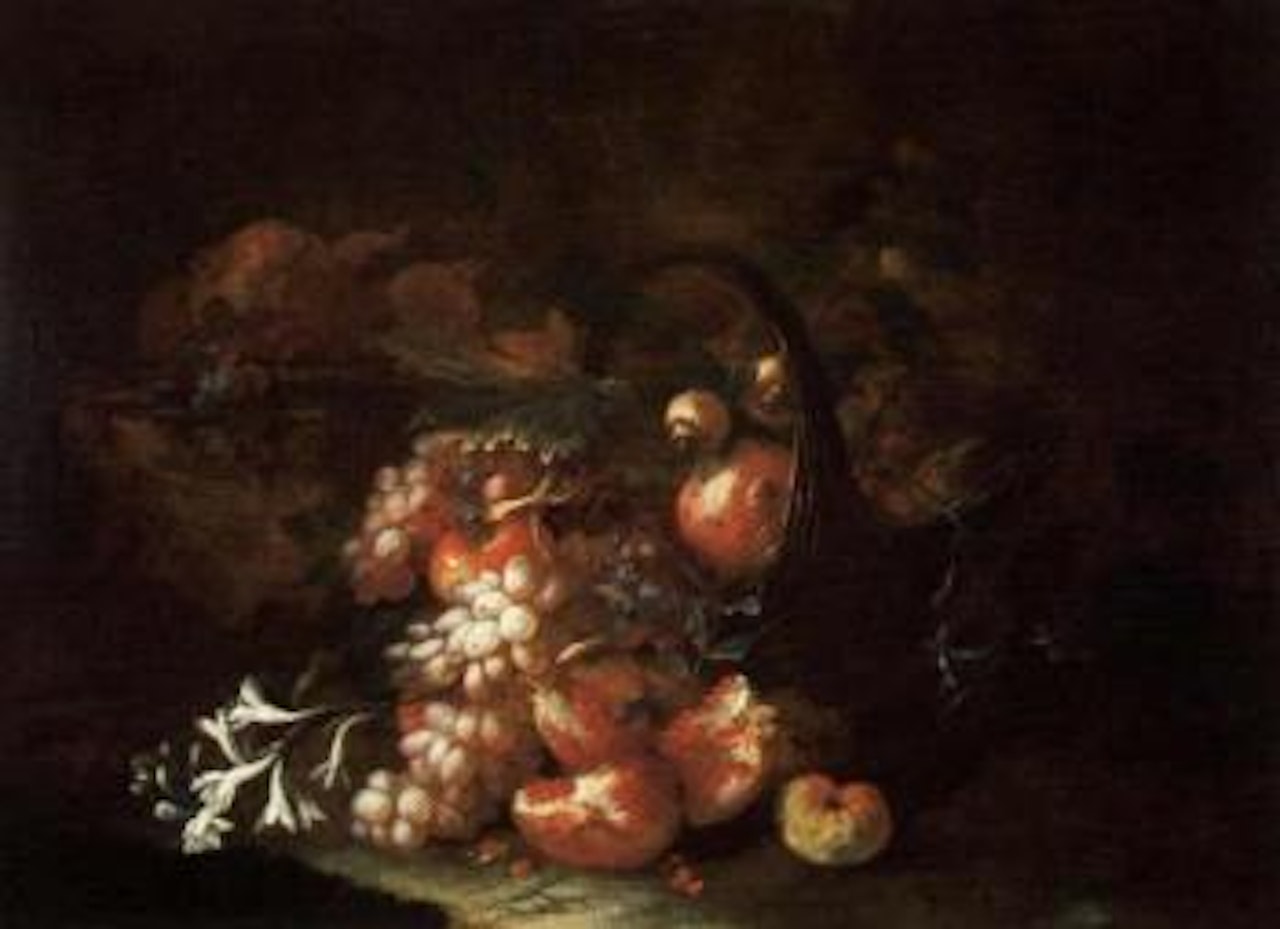 Still life of grapes and pomegranates by Dutch School