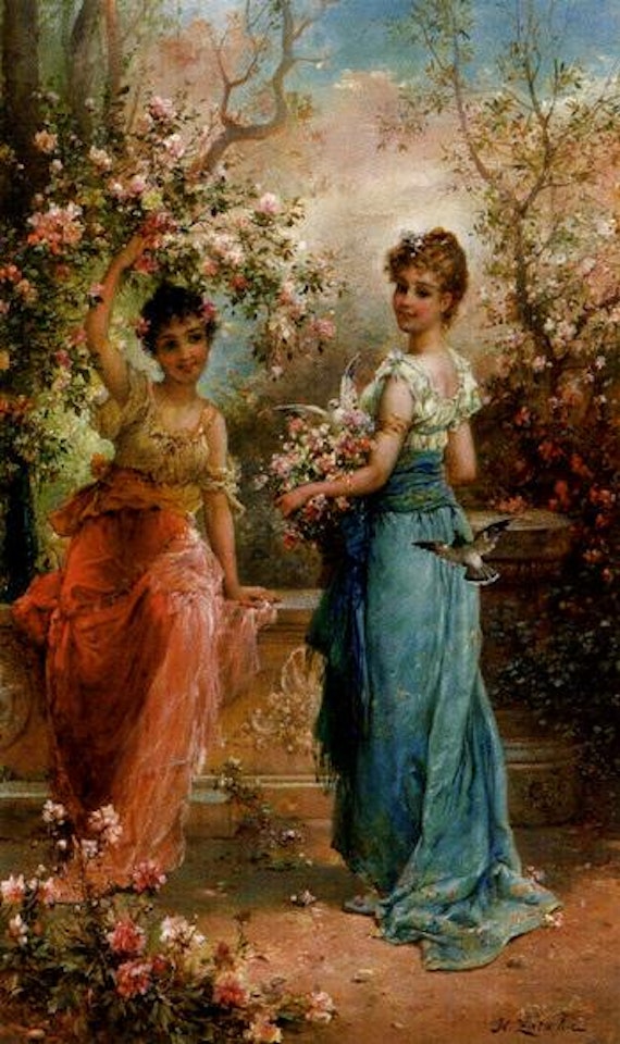 Spring in the park by Hans Zatzka