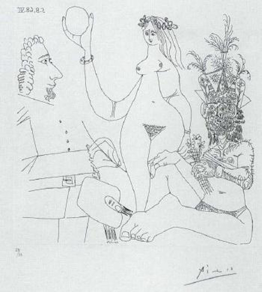 Artist and model by Pablo Picasso