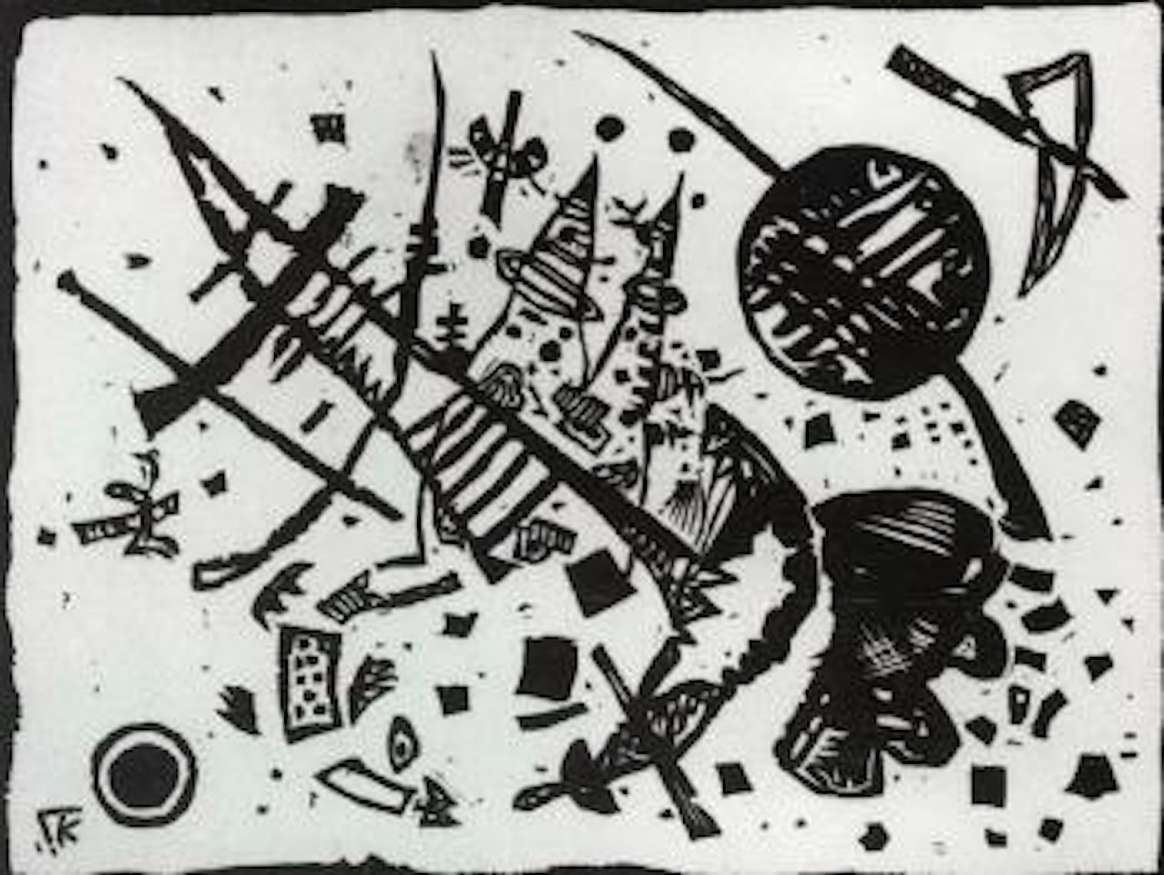 Woodcut for Ganymed folder by Wassily Kandinsky