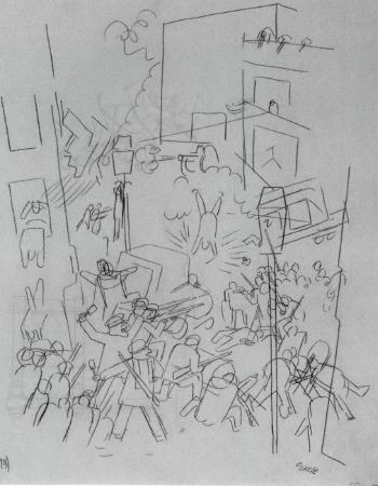 Brecht. The three soldiers by George Grosz