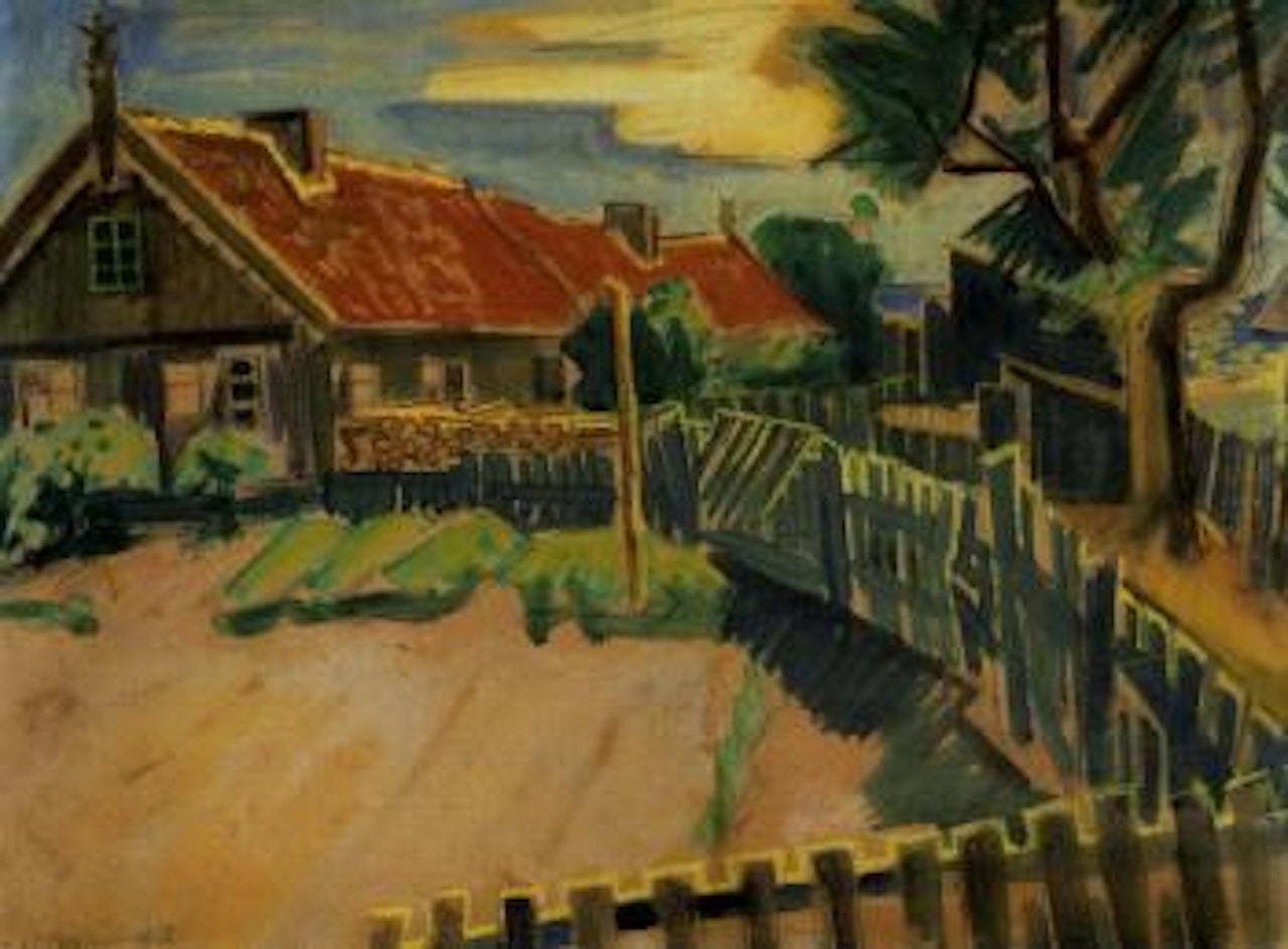 Farmstead in Nidden by Max Pechstein