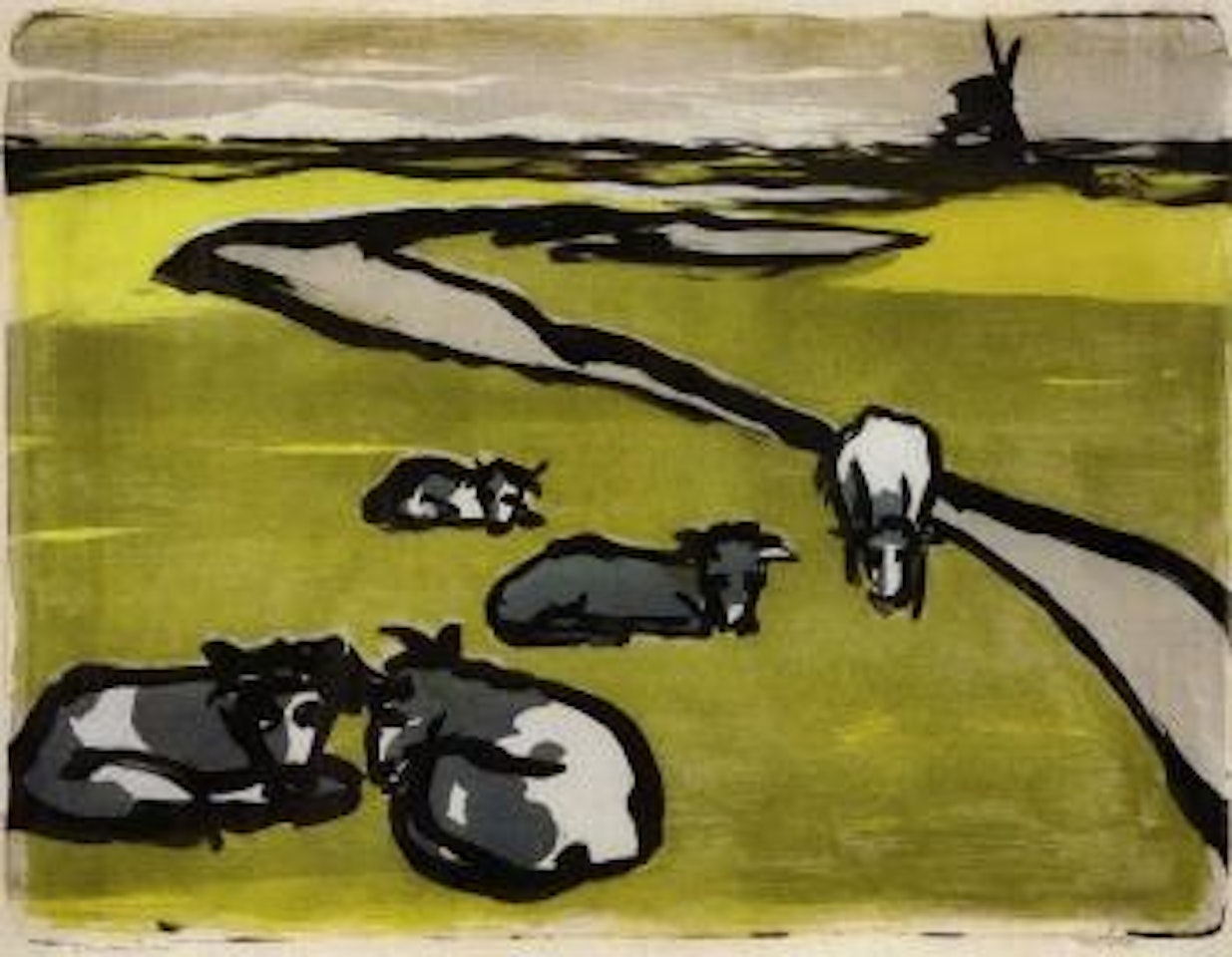 Resting cows by Emil Nolde