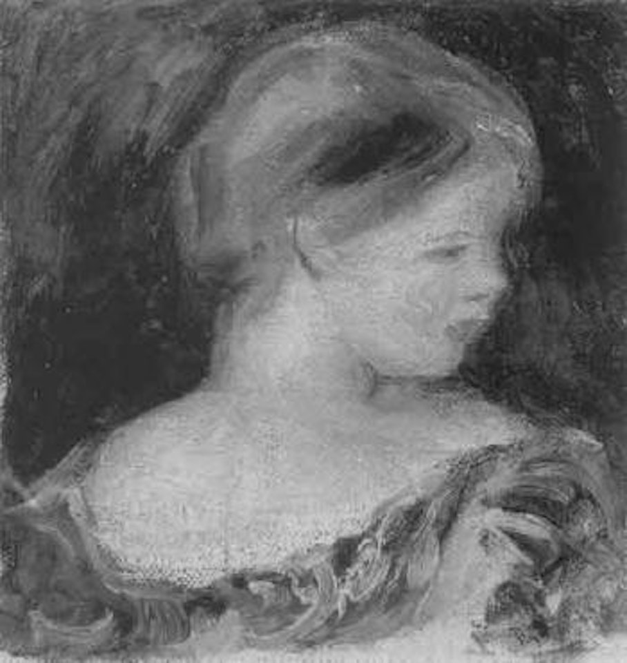 Jeune femme en buste, tournee vers la droite by Pierre-Auguste Renoir