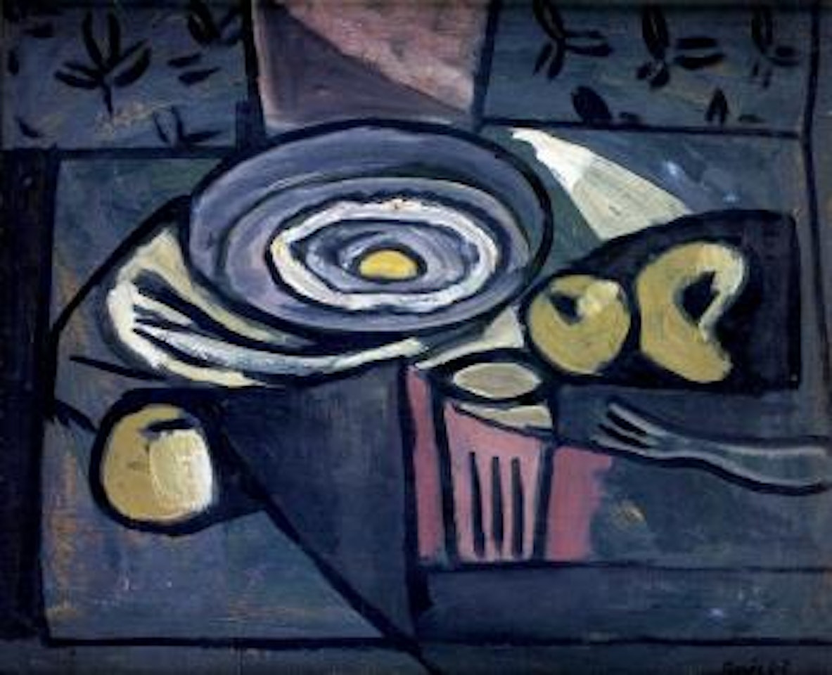 The egg on the plate by Francisco Bores