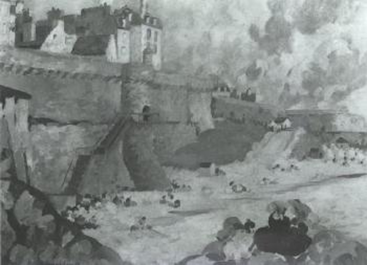 Beach at the edge of town by Jean Julien Lemordant