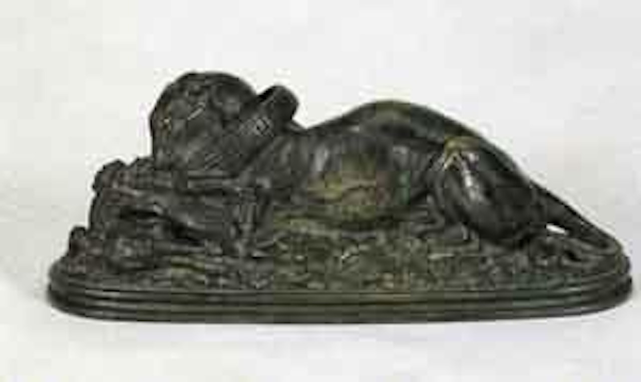 Tigre devorant un gavial by Antoine-Louis Barye