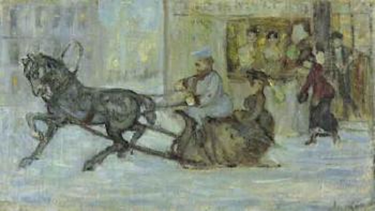 Le traineau by Mikhail Larionov