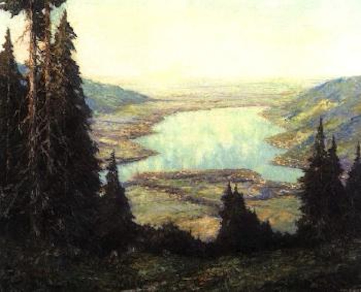 View of Tegernsee from Wallberg by Otto Pippel
