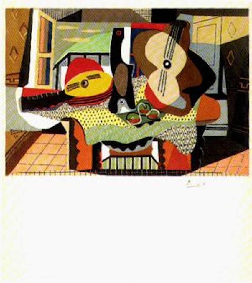 Mandoline et guitare 1924, affiche by Pablo Picasso