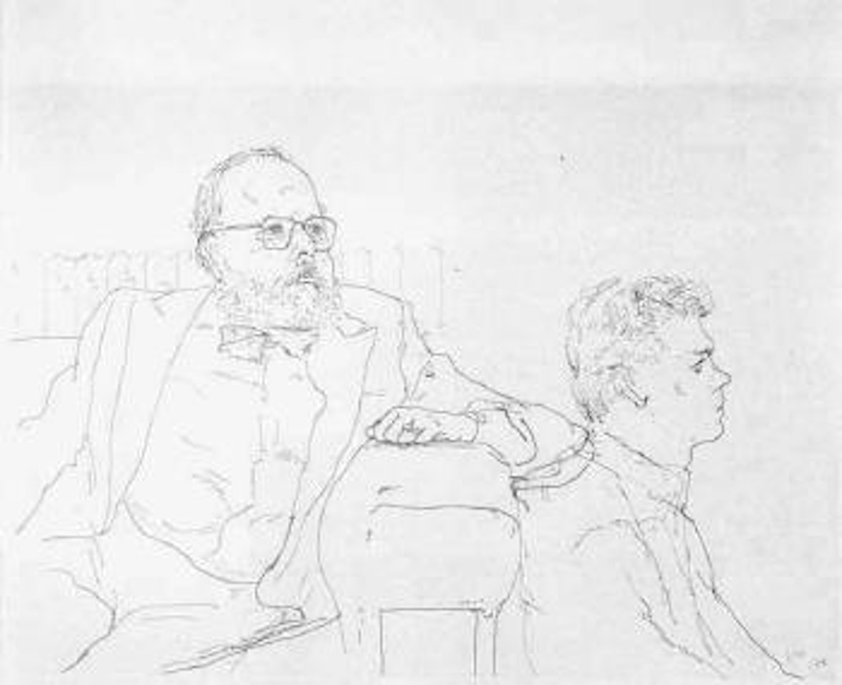 Double portrait of Henry and Eugene by David Hockney