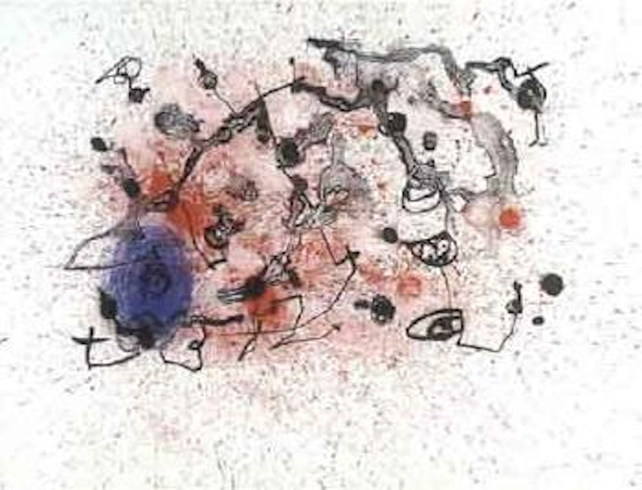 Series II, blue and red by Joan Miró