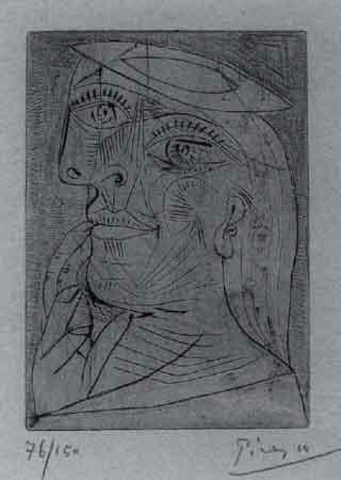 Tete de femme au beret, de profil by Pablo Picasso