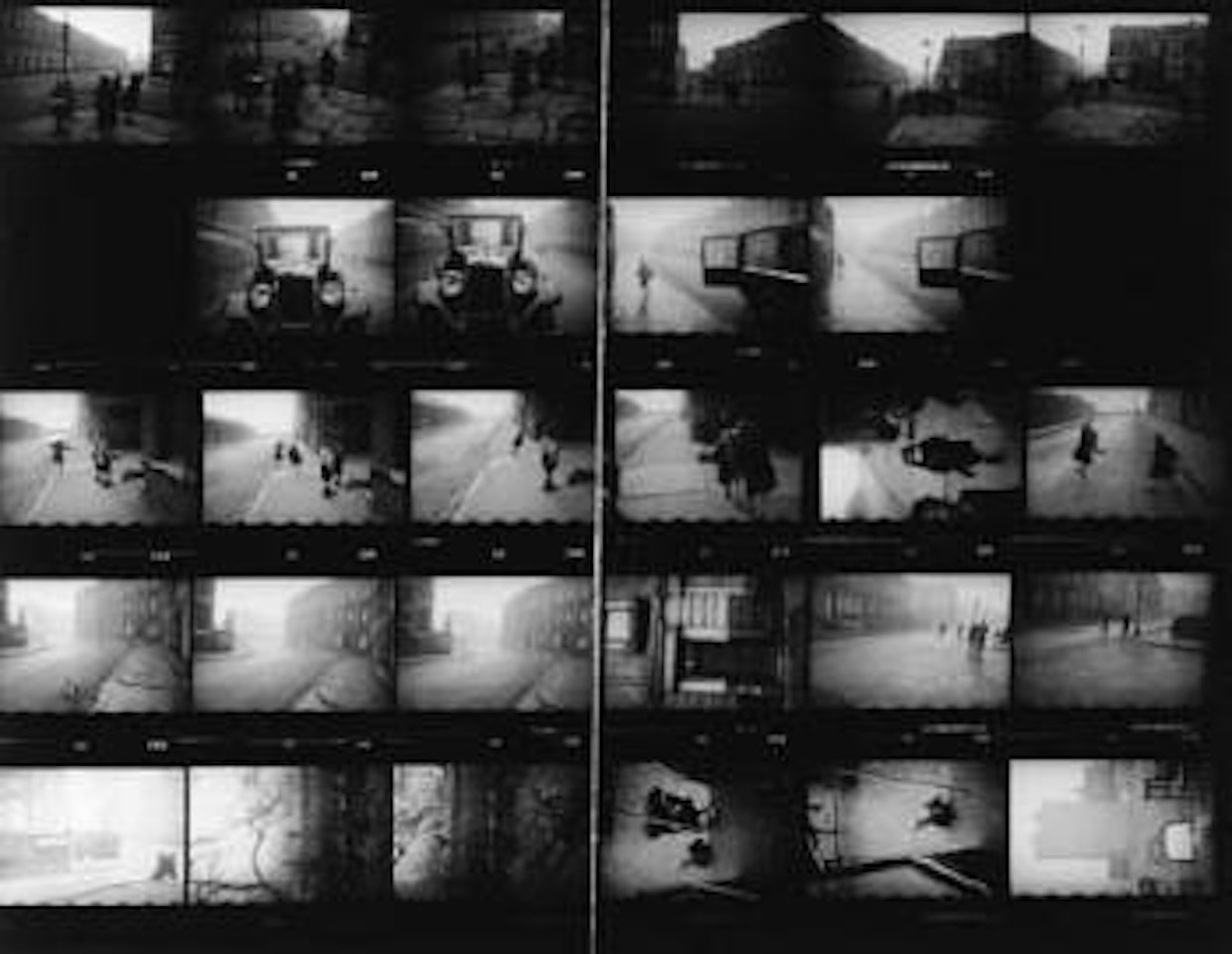 Negative strips, London by Robert Frank