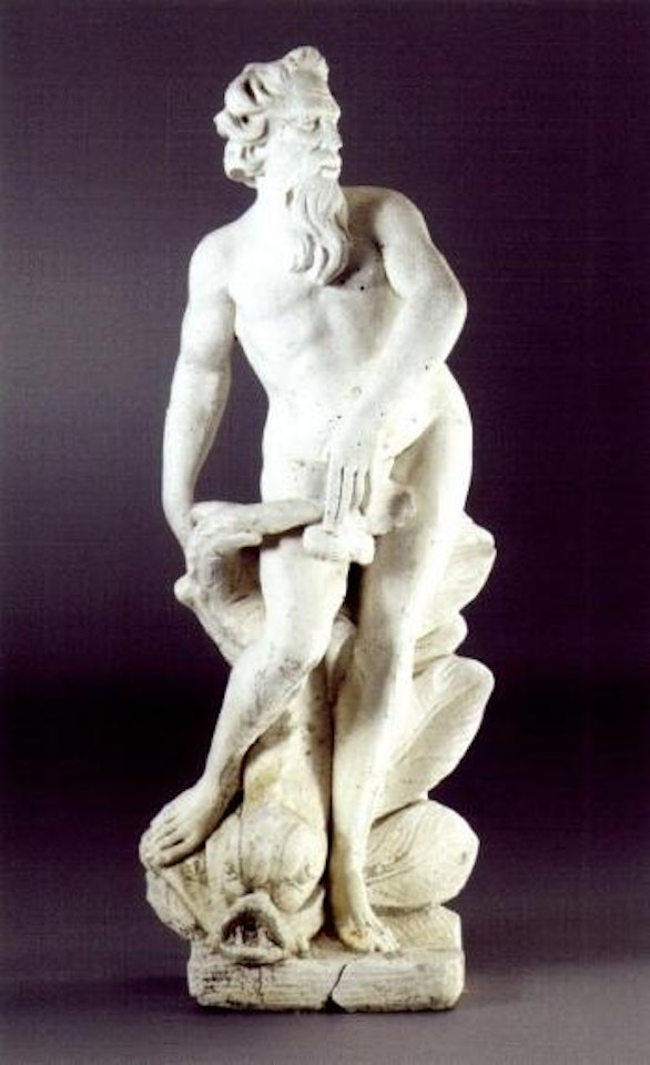 Neptune standing by Italian School