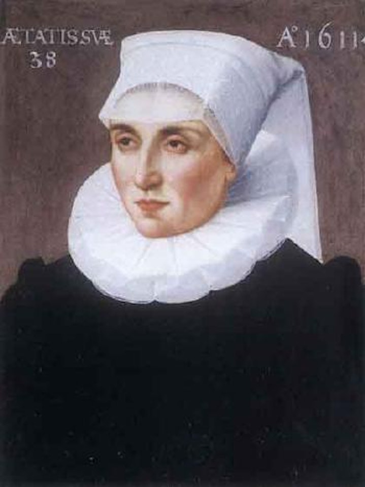 Portrait of lady with white ruff by Dutch School