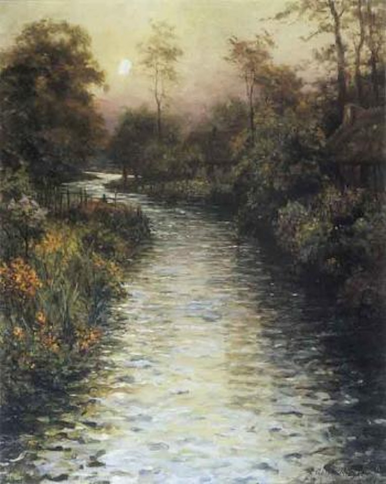 Stream at sunset by Louis Aston Knight
