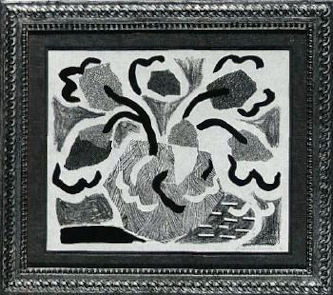 Grey blooms by David Hockney