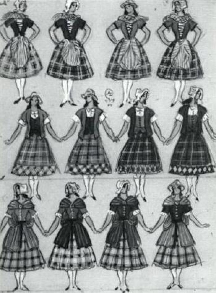 Giselle, costume design by Mstislav Valerianovich Dobuzhinsky