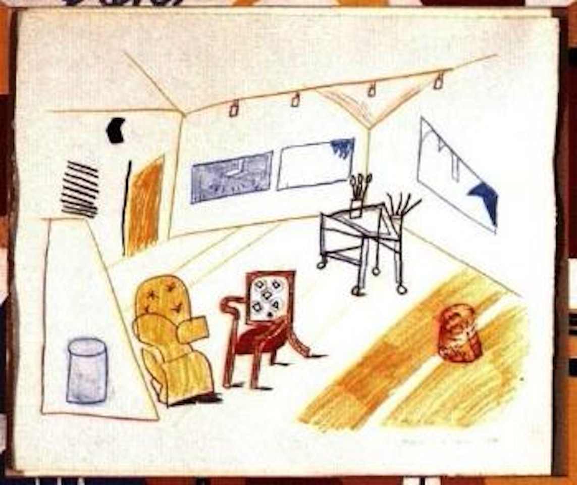 Conversation in the studio by David Hockney
