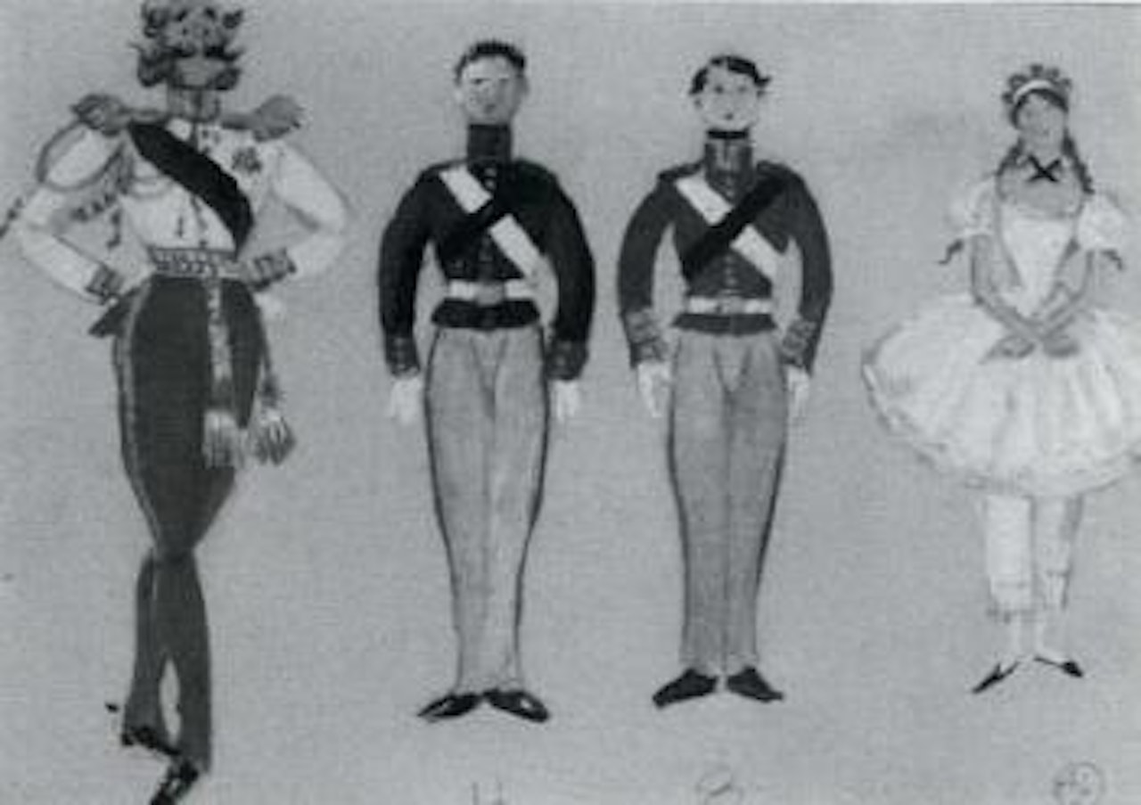 War and Peace, costume design by Mstislav Valerianovich Dobuzhinsky