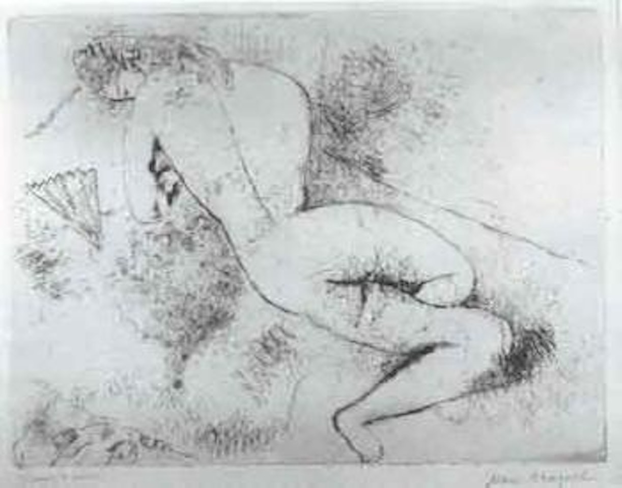 Nu a l'eventail by Marc Chagall