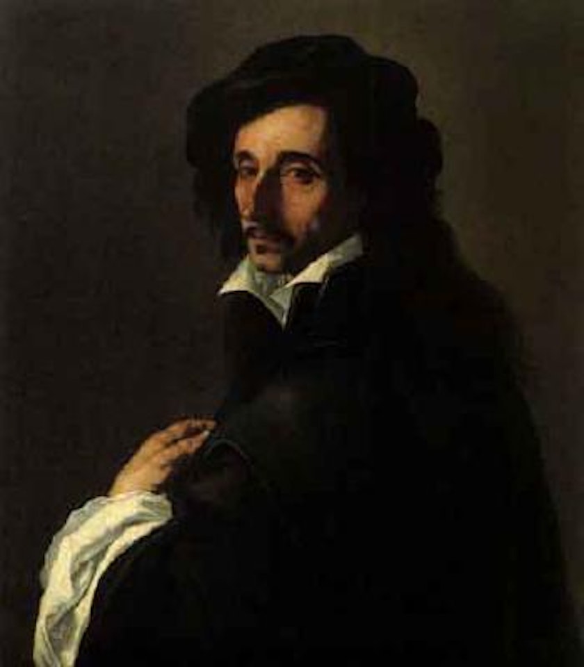 Portrait of man with long hair by Circle of Luca Giordano