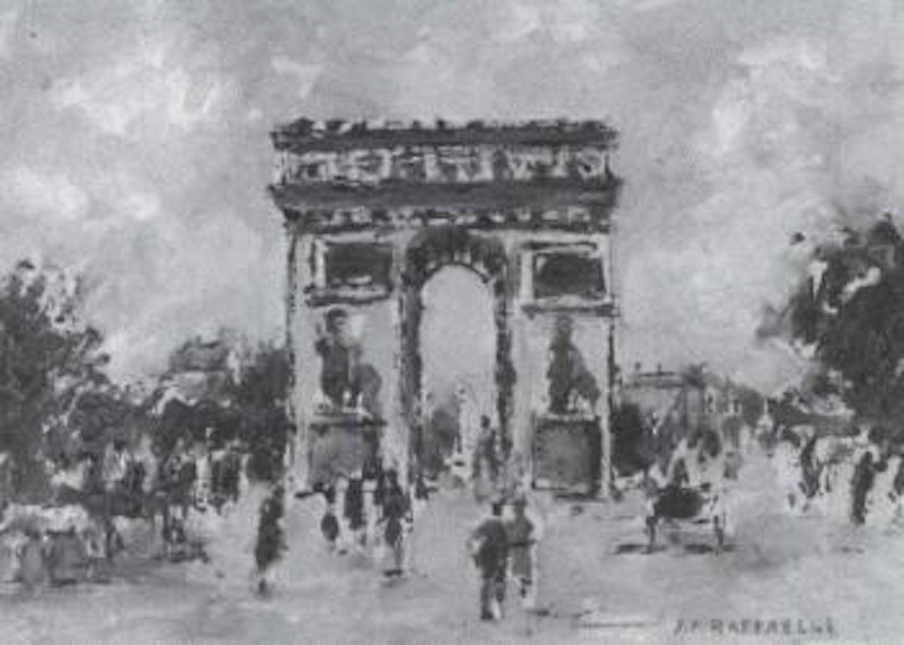 Paris scene, Arc de Triomphe by Jean Francois Raffaelli
