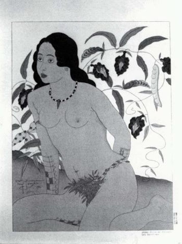 Young girl of Polowat by Paul Jacoulet