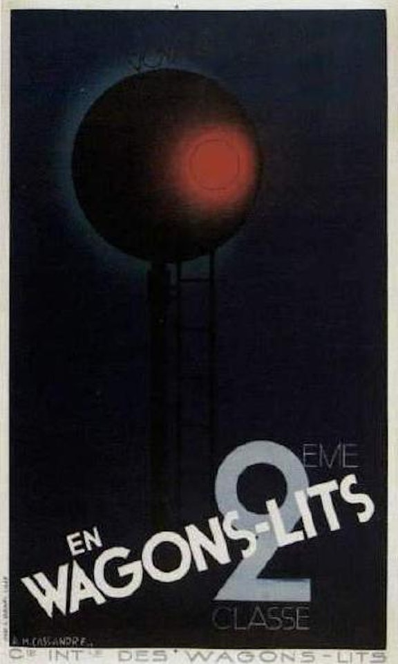 Voyagez la nuit en wagons lit by Cassandre (Adolphe Jean-Marie Mouron)