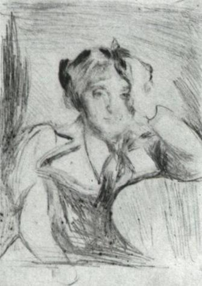 Portrait of young lady by Edvard Munch