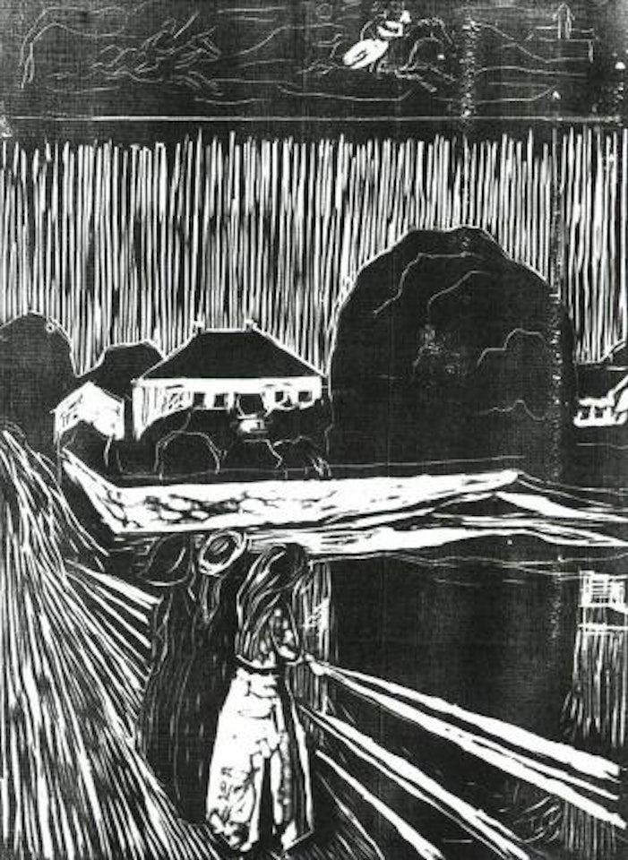 Young ladies on a bridge by Edvard Munch