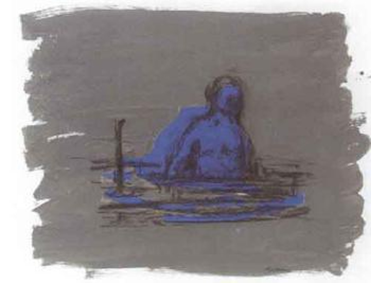 Wading figure by William Kentridge