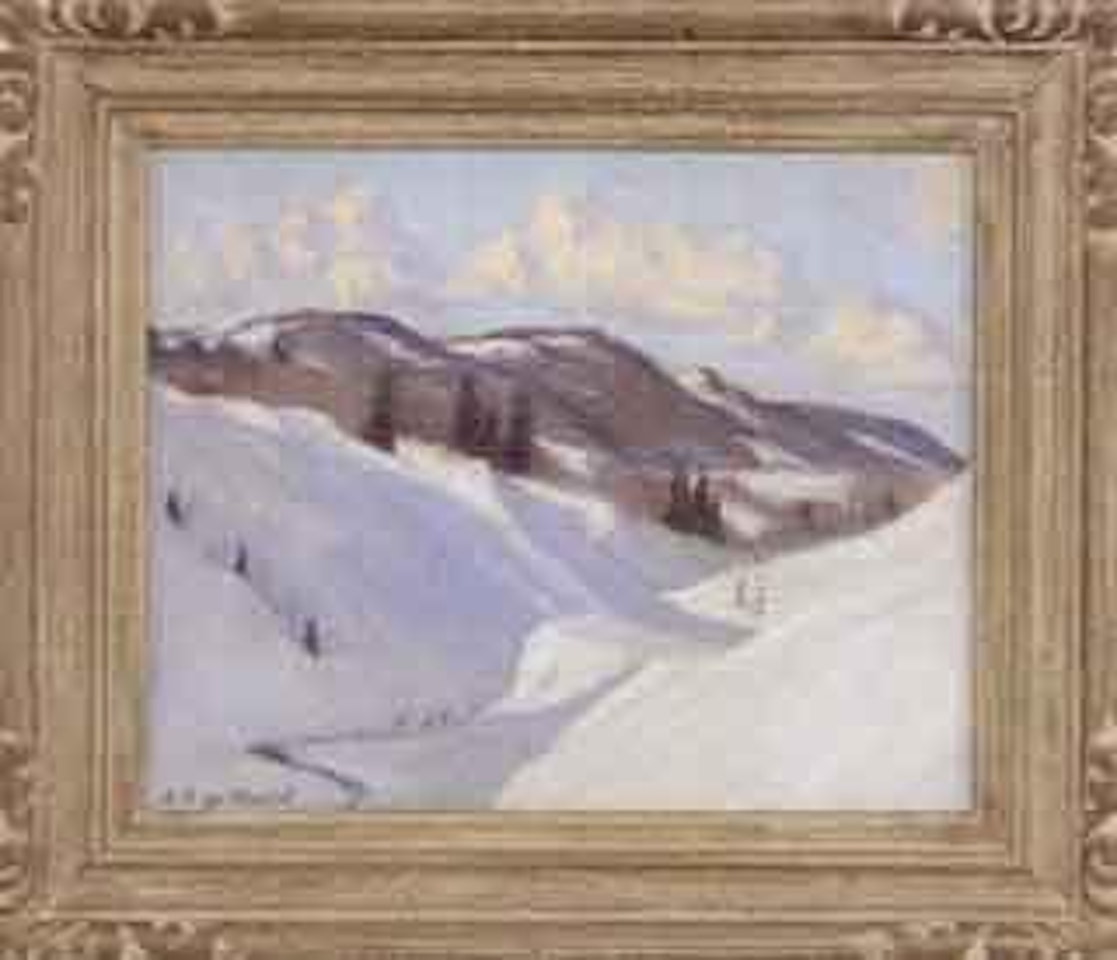 Snow covered valley by Aldro Thompson Hibbard
