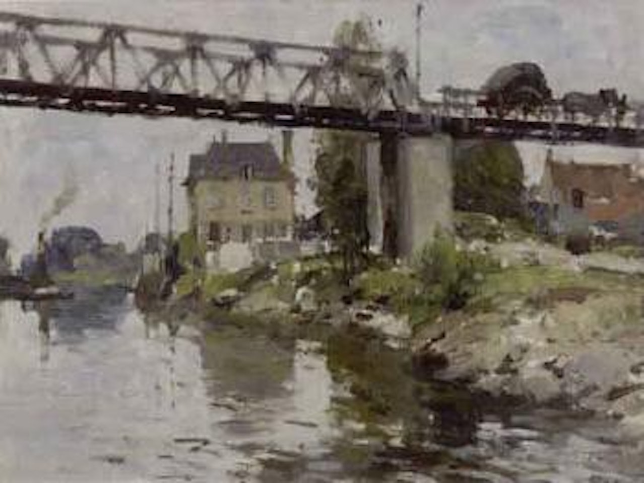 The bridge at Vernon by Edward Seago