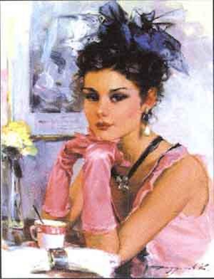 In the cafe by Constantin Razoumov