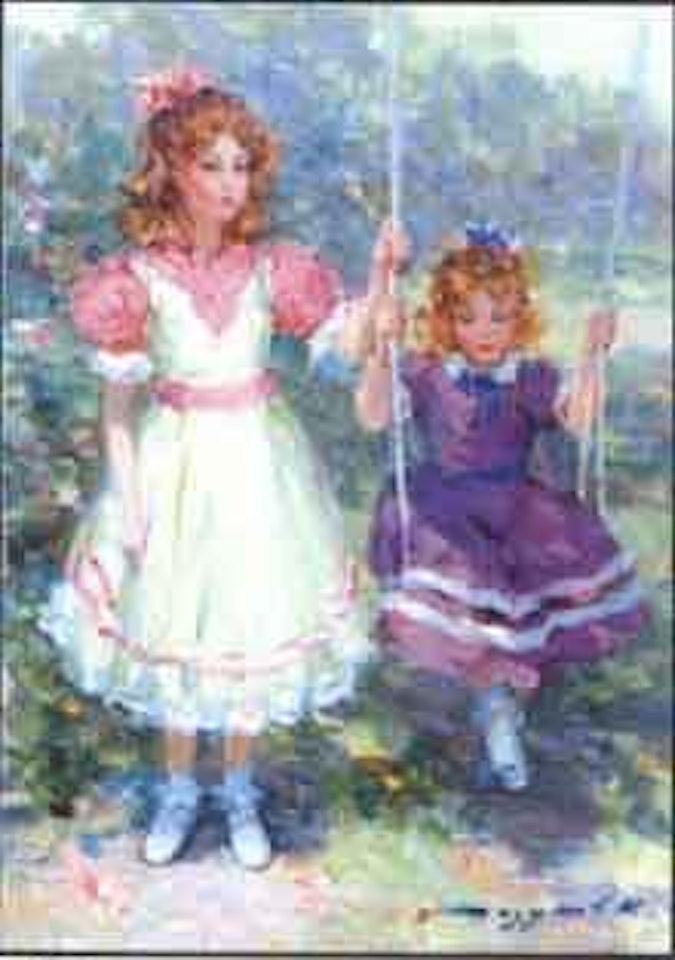 Girls on a swing by Constantin Razoumov