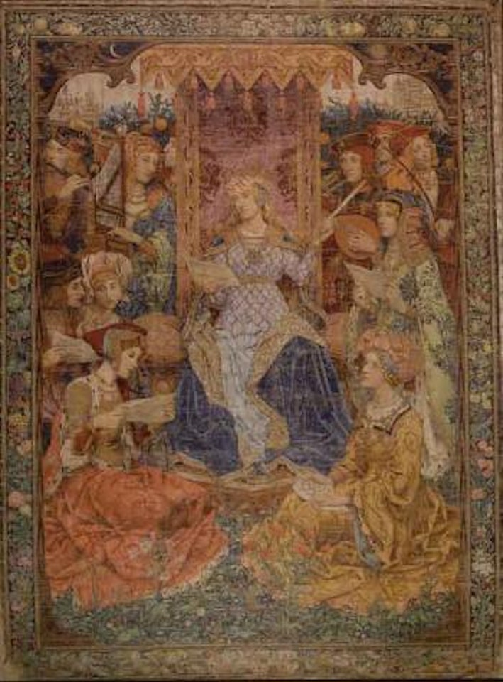 Pre-Raphaelite tapestry design by French School