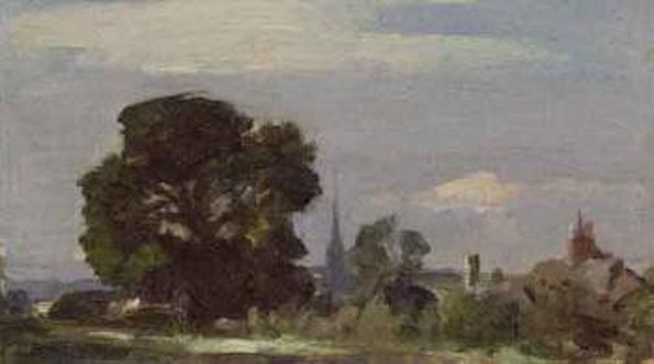Distant view of Salisbury by Edward Seago