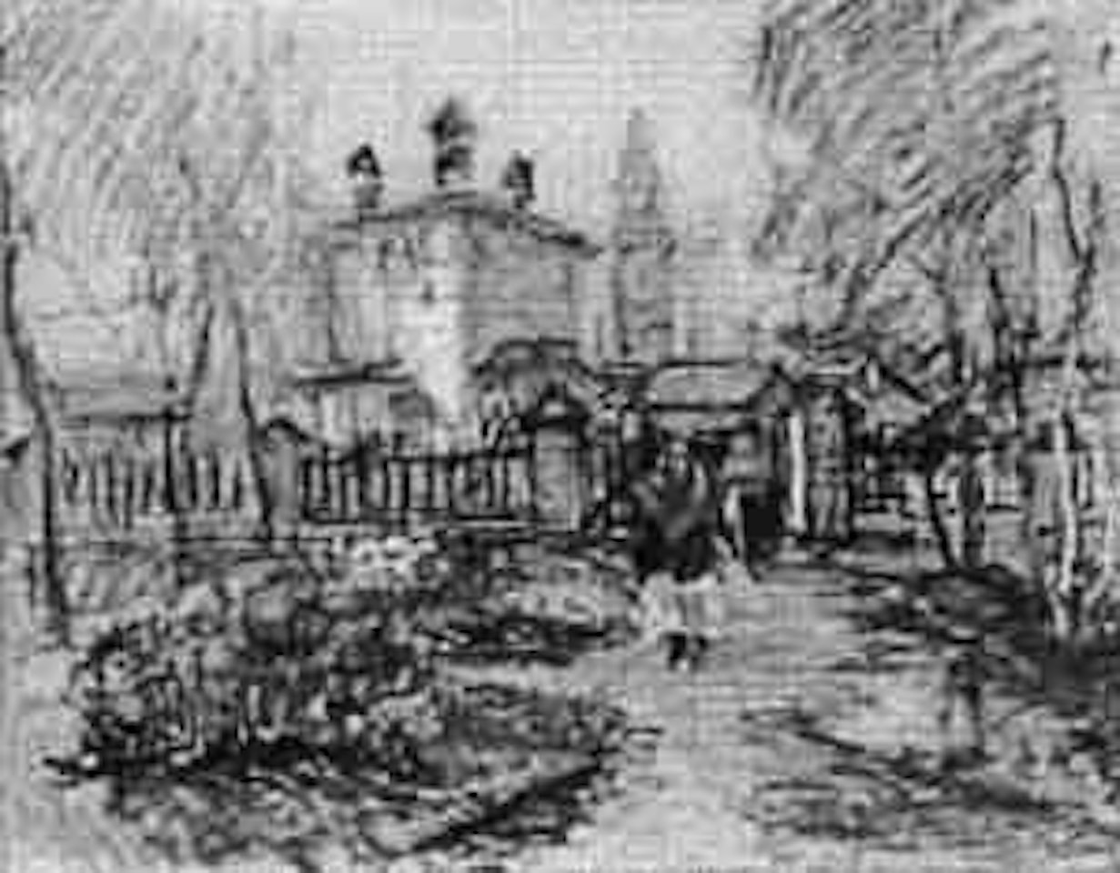 Russian church in France by Georgij Aleksandrovic Lapschin