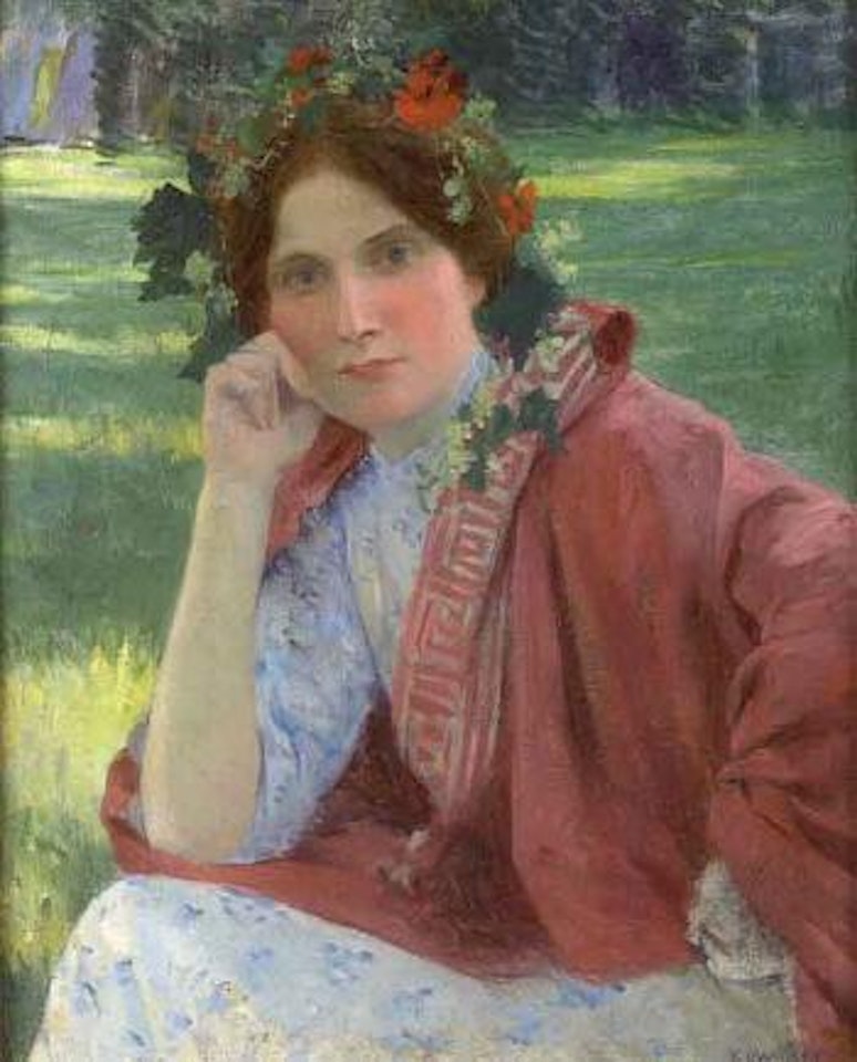 Jeune femme pensive by Leopold Franz Kowalsky