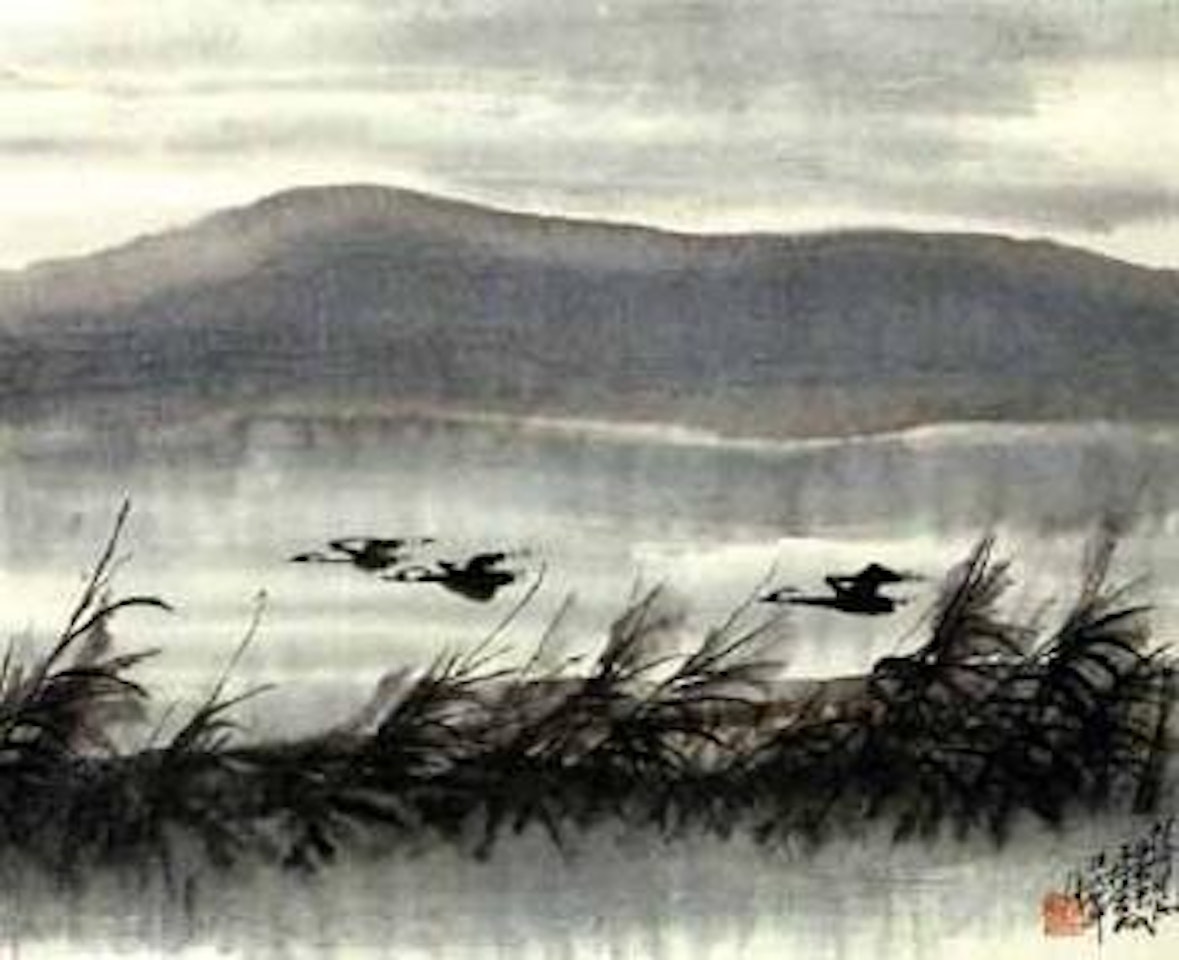 Wild geese by Lin Fengmian